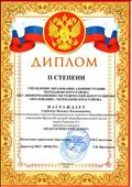 Диплом II степени в районном конкурсе «Педагогический дебют», март 2018г. Диплом II степени в районном конкурсе «Педагогический дебют», март 2018г.